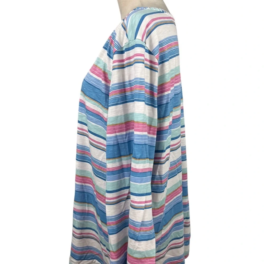 Tommy Bahama Pima Cotton Striped top size XL - Picture 4 of 12
